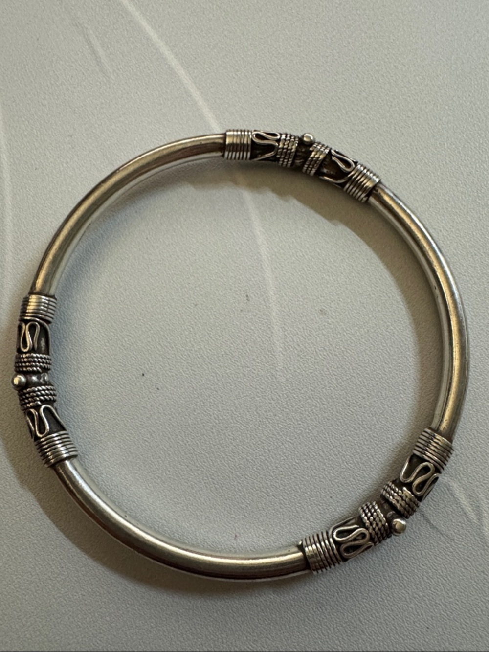 925 Sterling Silver Balinese design bangle